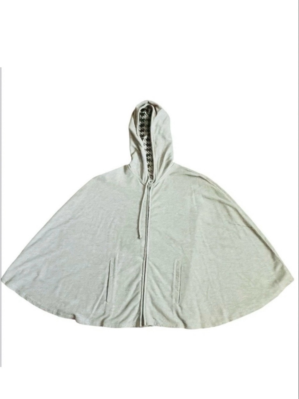 VTG Urban Outfitters Zip Up Hoodie Cape Gray SZ M/L Hipster Boho Retro Pockets
